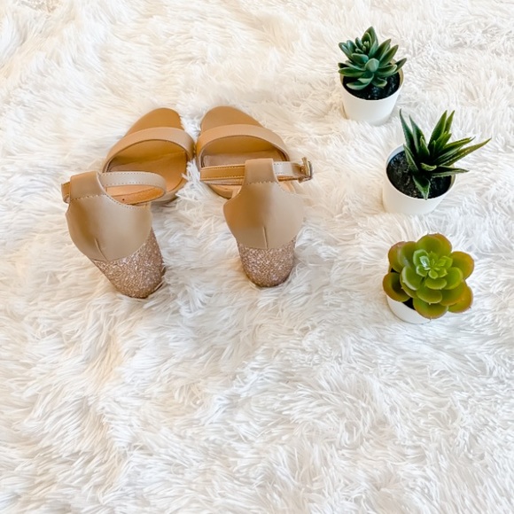 Steve Madden Nude Jeweled Ankle Strap Heels - Picture 6 of 9